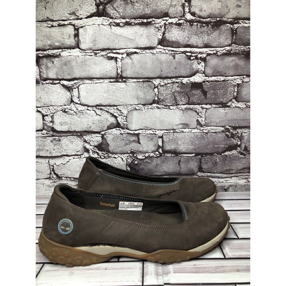 Timberland 29646 Brown Leather Slip On Walking Shoes Women’s Sz 9.5M US/40EU